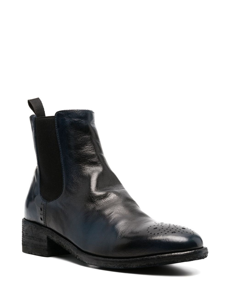 OFFICINE CREATIVE elasticated side-panels leather boots outlook