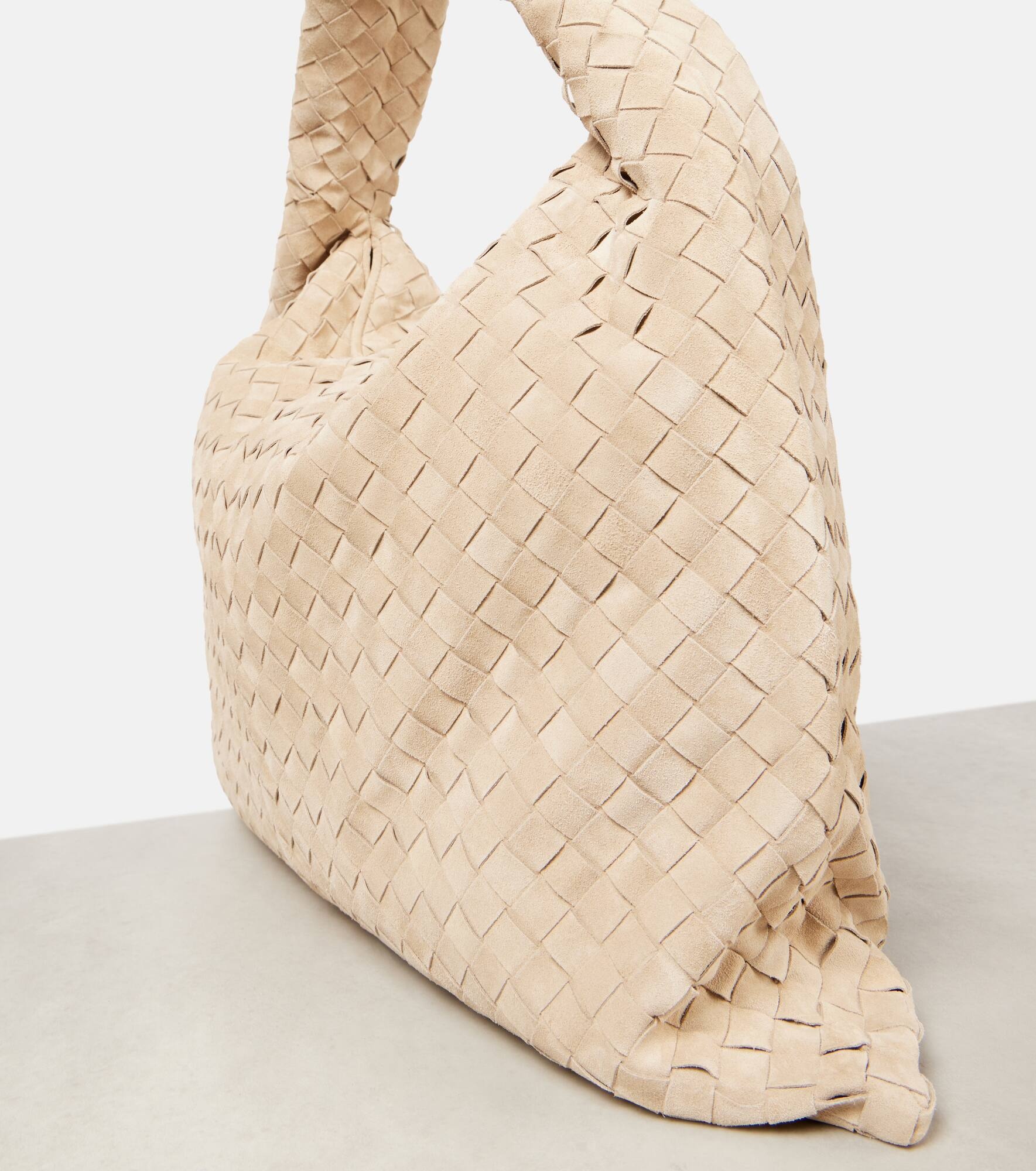 Hop Large Intrecciato suede shoulder bag - 6