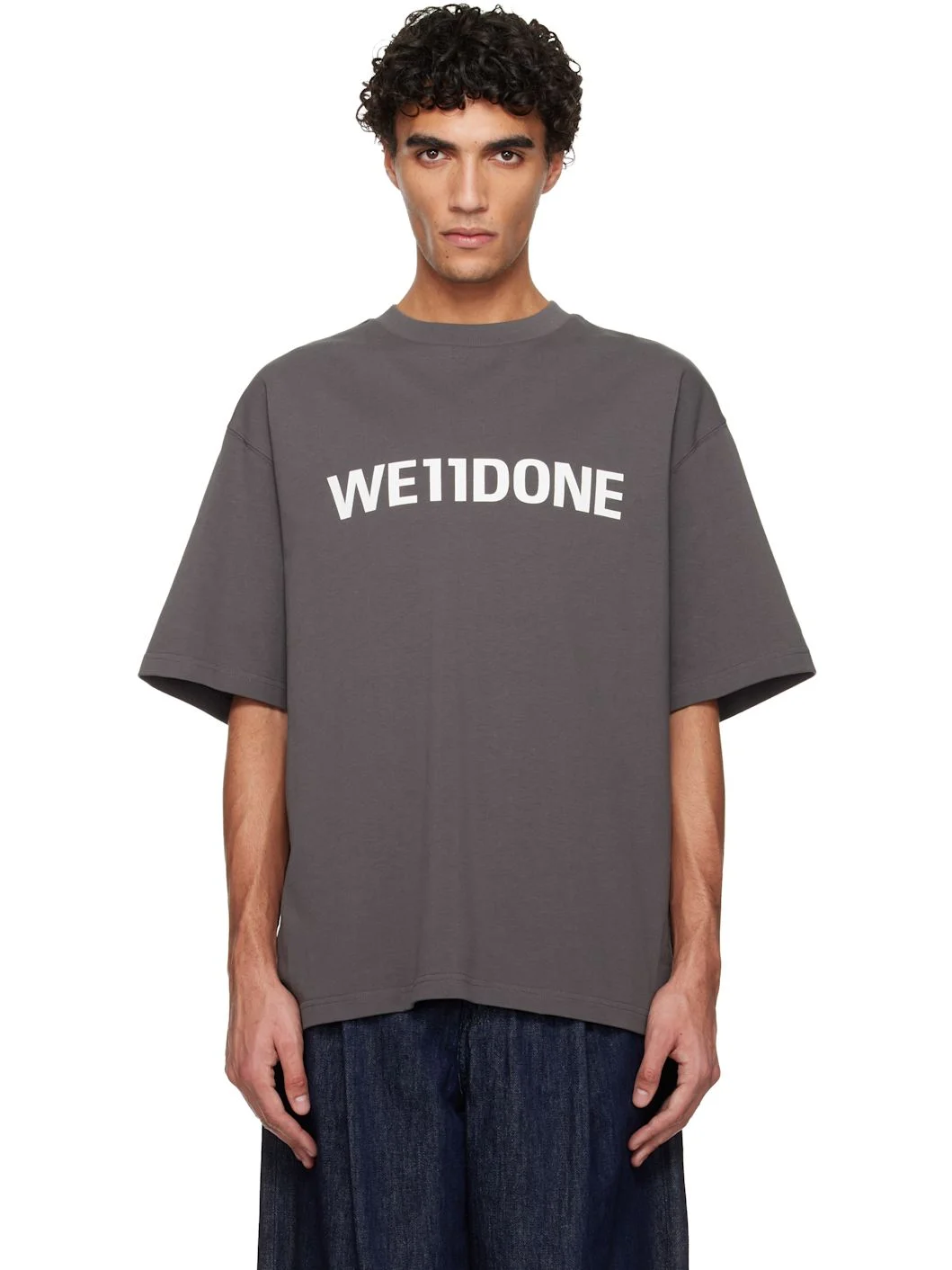 Gray Large Basic Logo T-shirt - 1