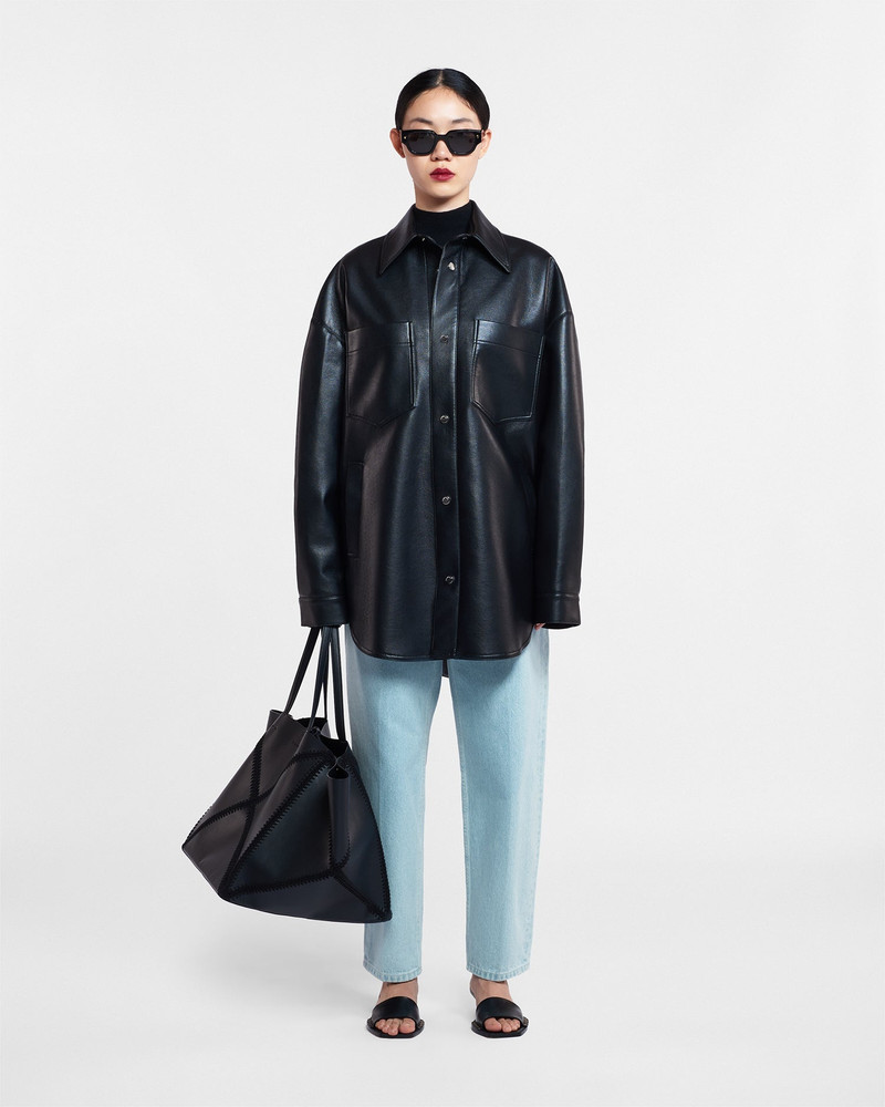 Nanushka Regenerated Leather Overshirt outlook