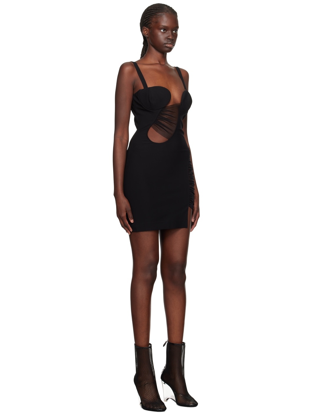 Black Asymmetrical Minidress - 2