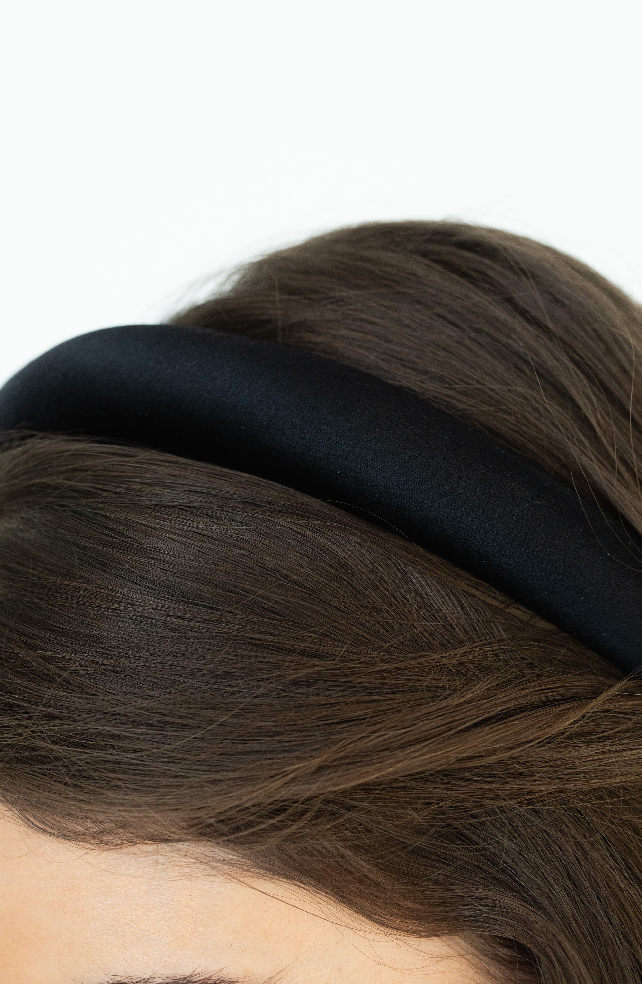 Jennifer Behr Tori Hammered Silk Headband in Black at Nordstrom - 3