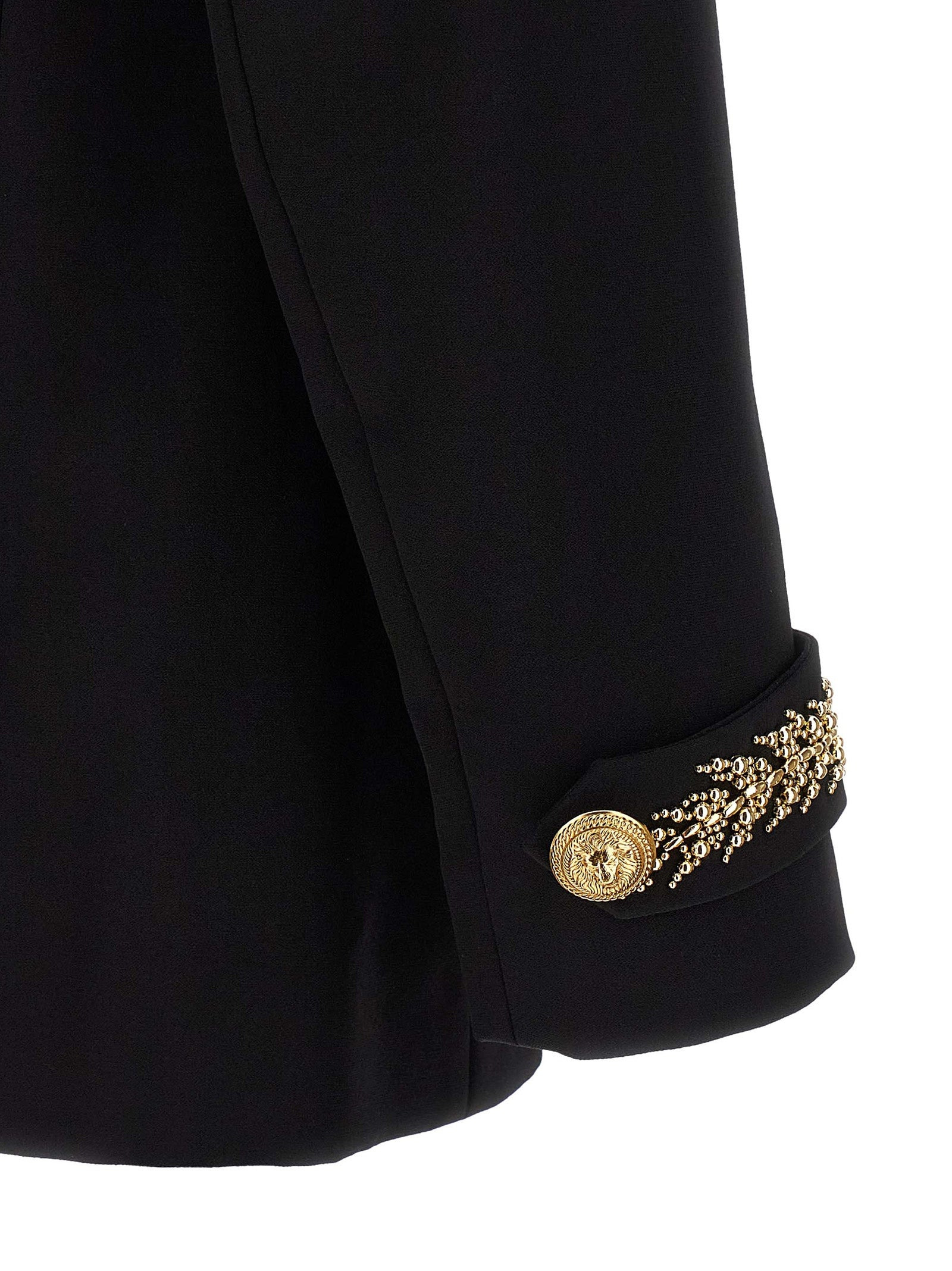 Leaf Embroidery Blazer Black - 4
