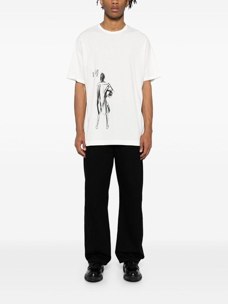 Yohji Yamamoto printed jersey T-shirt outlook