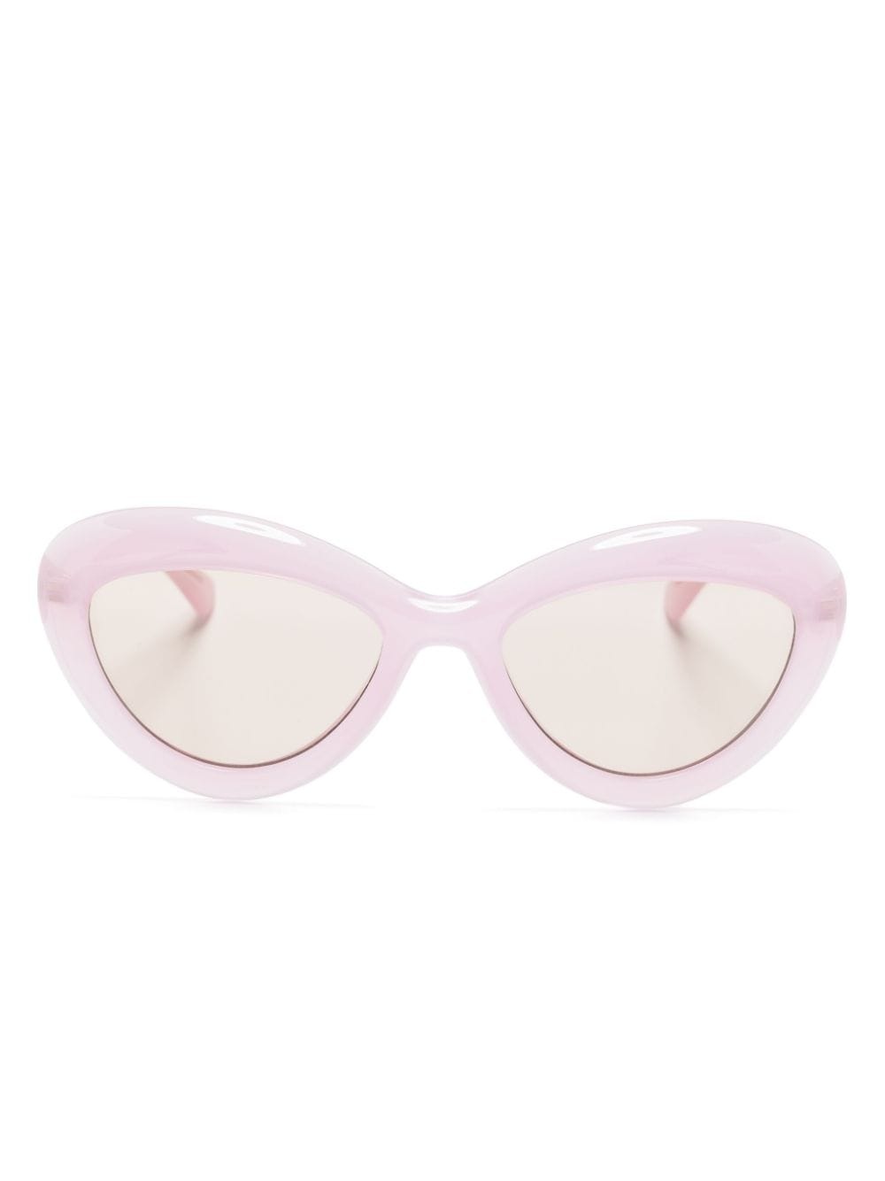 cat-eye frame translucent sunglasses - 1