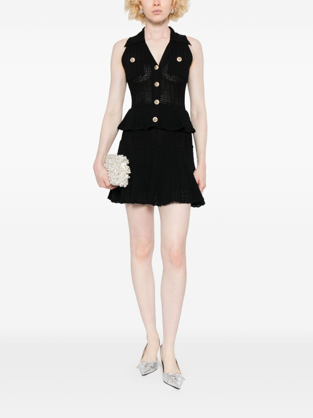 pointelle-knit dress - 2