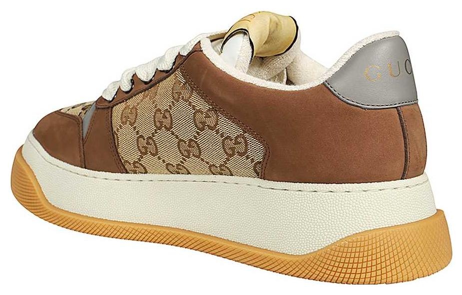 Gucci Screener GG Leather Sneakers 'Brown Beige White' 750048-FAB39-9754 - 4