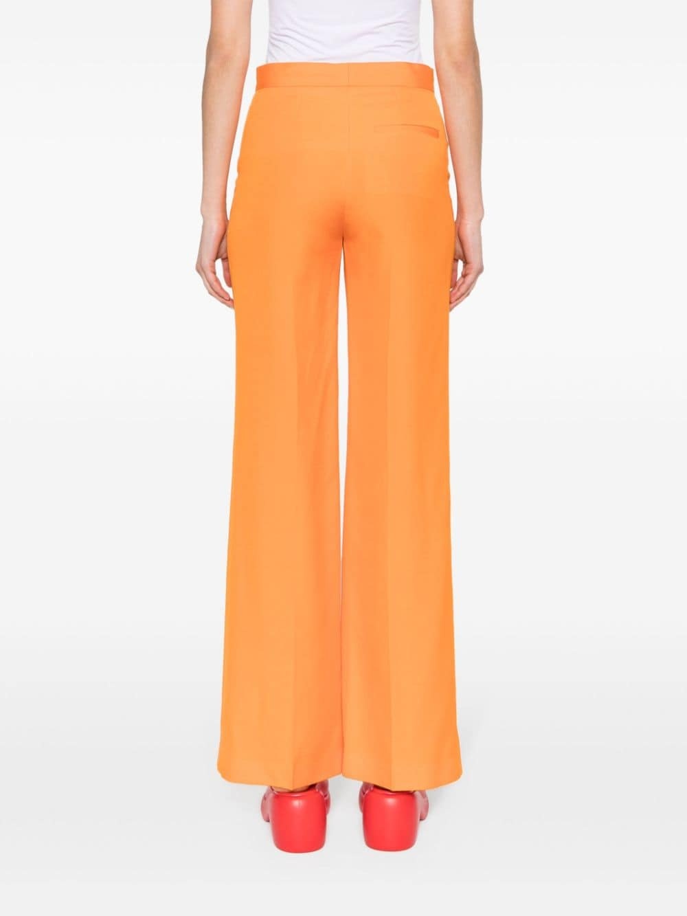 mid-rise flared trousers - 4