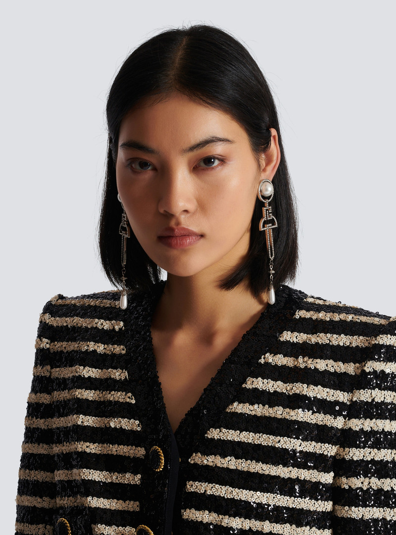 Balmain Art Deco pendant earrings outlook