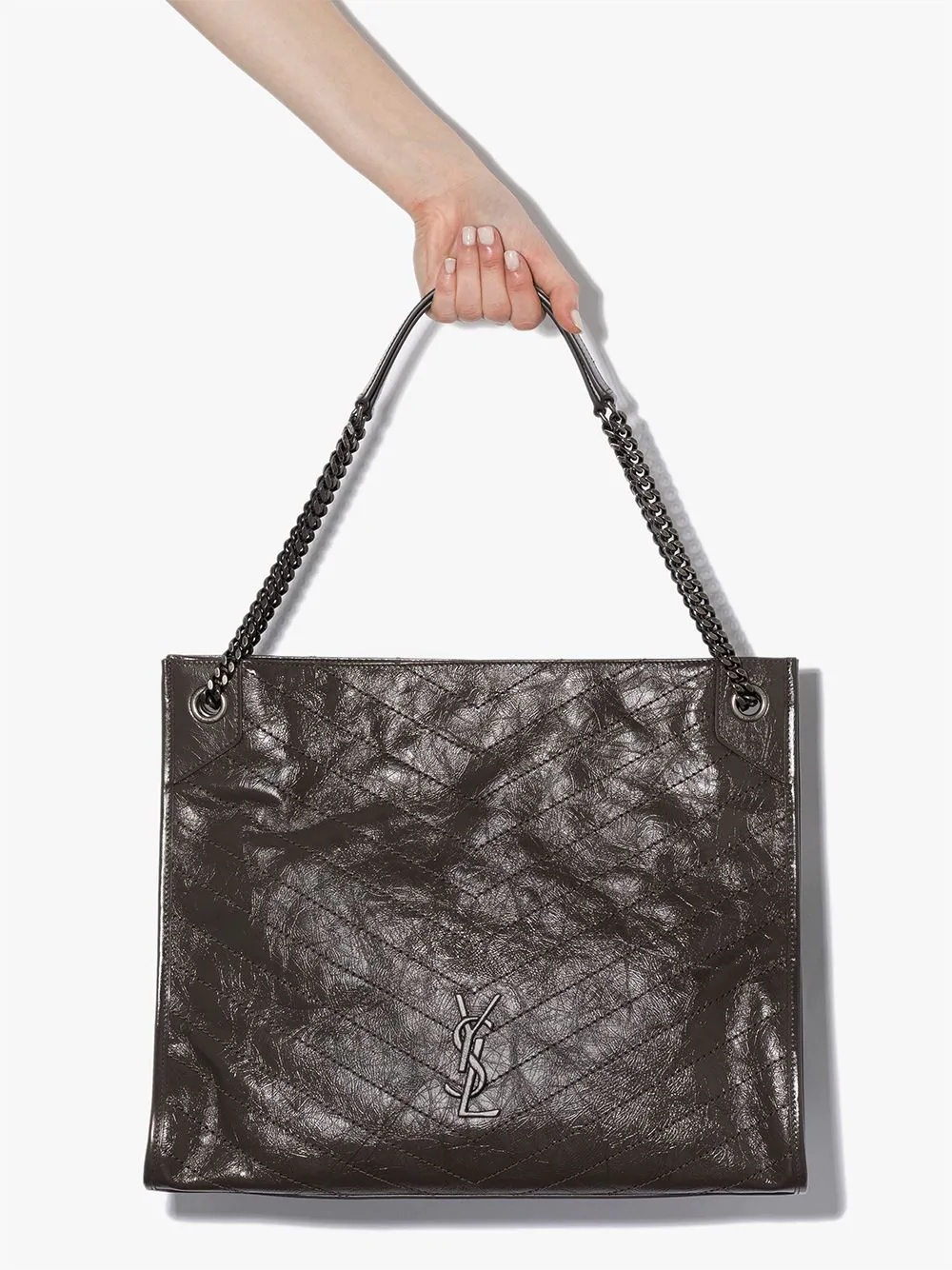 Niki quilted-effect tote bag - 6