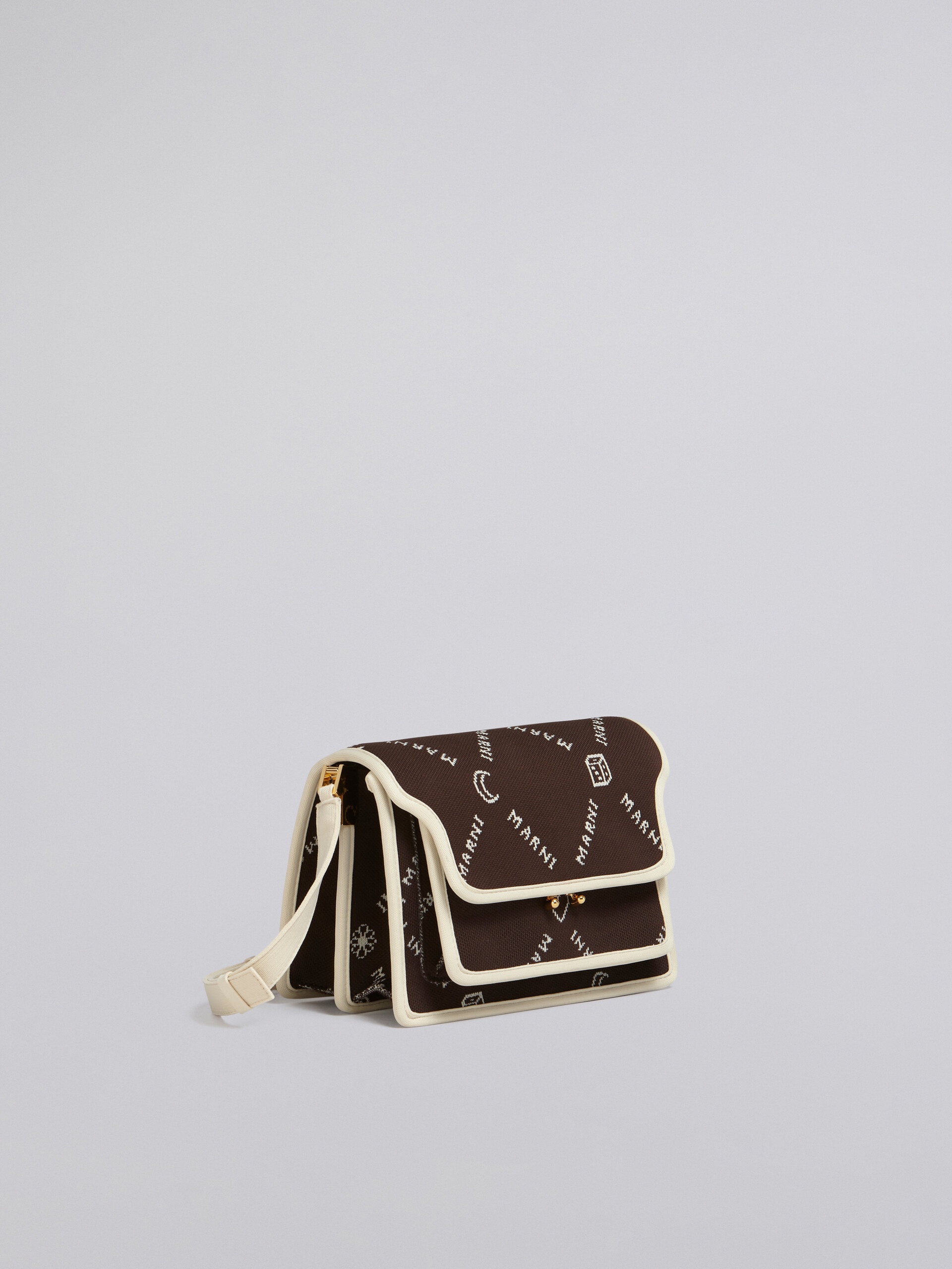 TRUNK SOFT MEDIUM BAG IN BROWN MARNIGRAM JACQUARD - 6