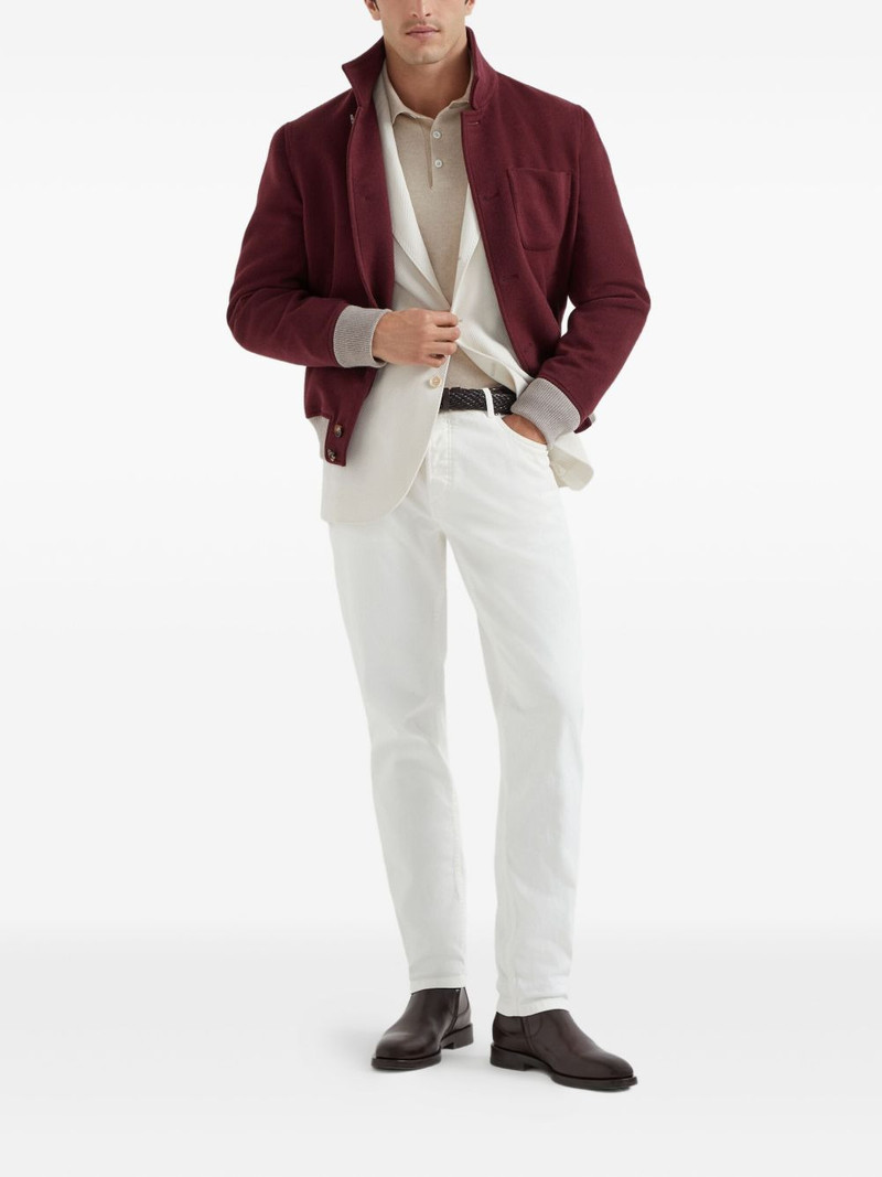 Brunello Cucinelli long-sleeve polo shirt outlook