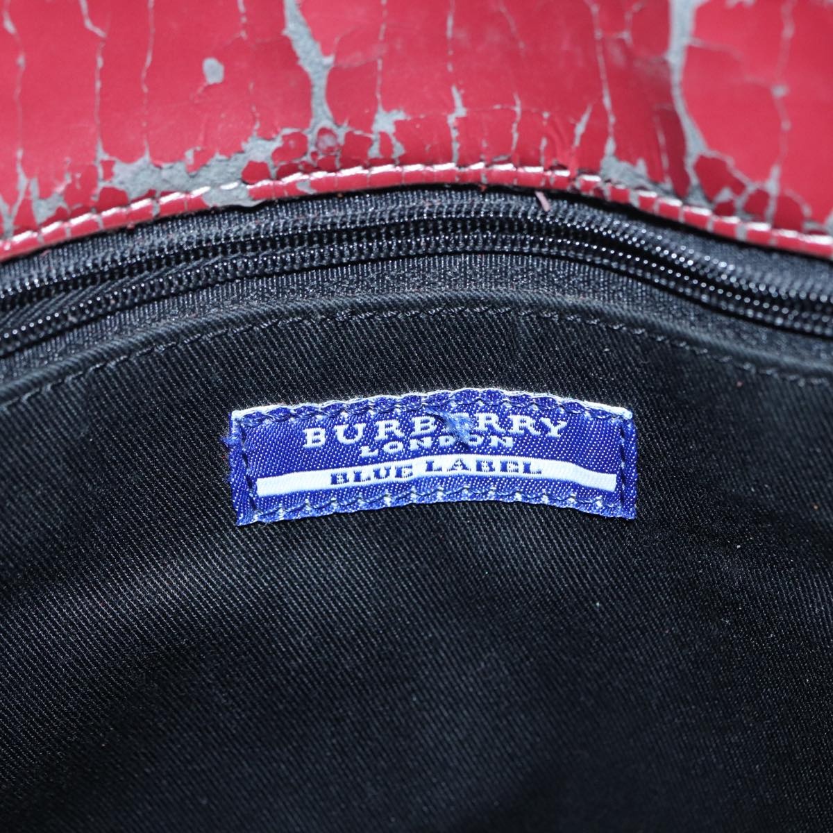 Burberry Nova Check Blue Label Hand Bag Nylon Beige Red - 10