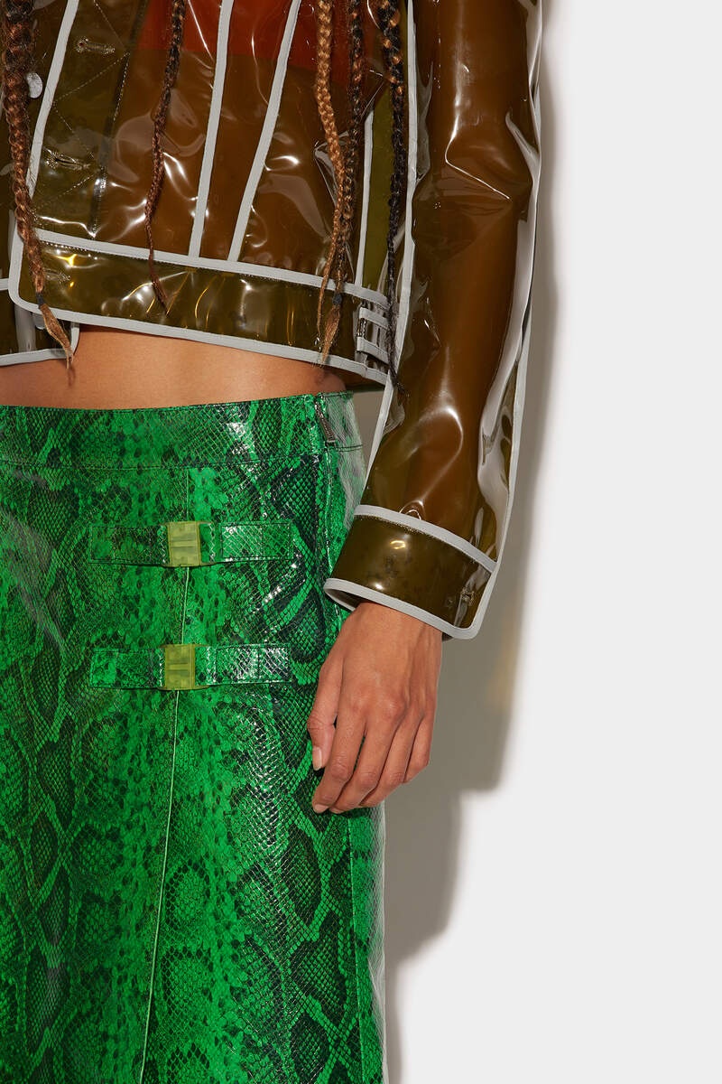 LEATHEER LOW-WAIST PYTHON PRINT - 4