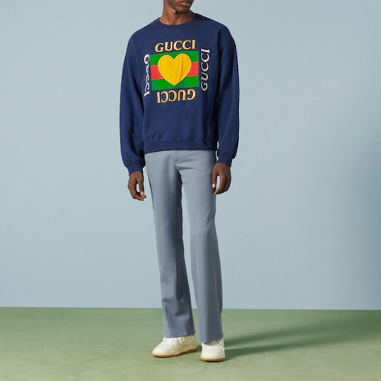 Gucci Cotton Jersey Sweatshirt 'Blue' 715919-XJFRY-4030 - 2