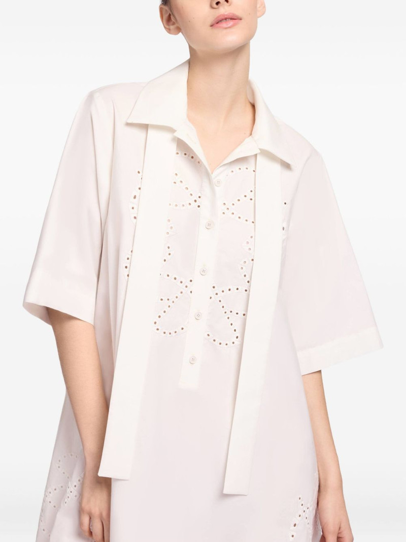 monogram embroidered shirt dress 4