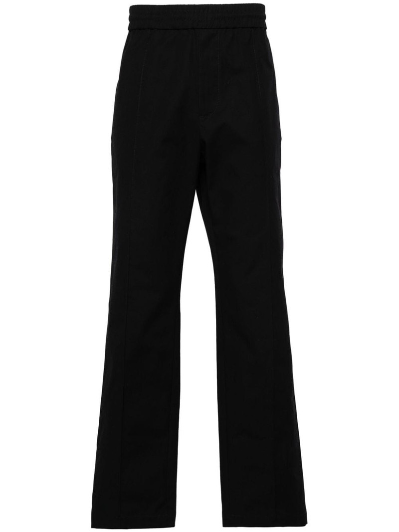 raised-seam straight-leg trousers 1