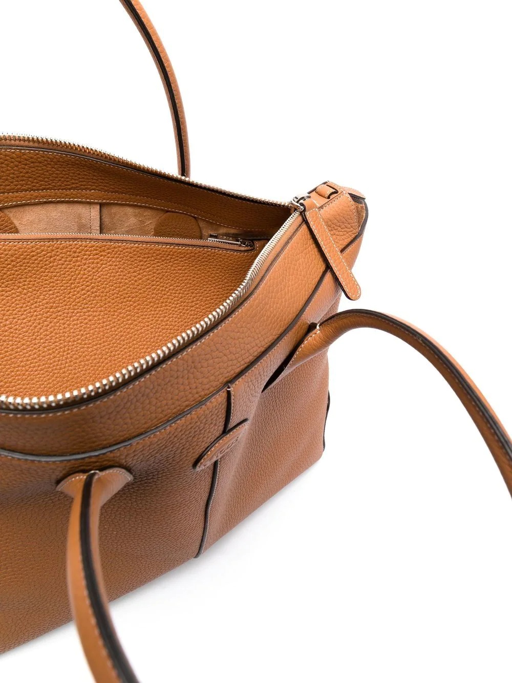 logo-patch leather tote bag - 5