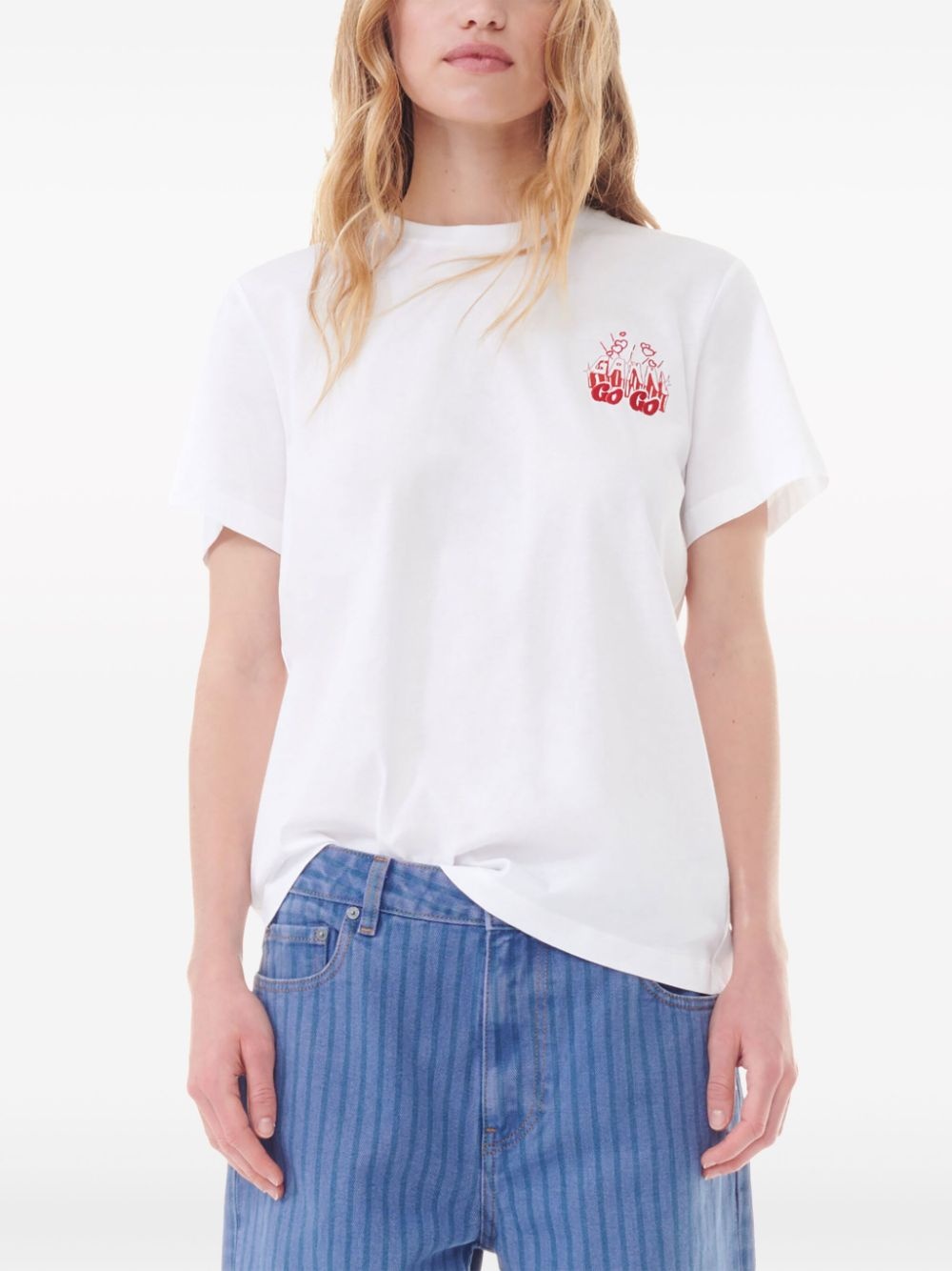 GANNI Thin Jersey GoGo Relaxed T-Shirt | shopbop | REVERSIBLE