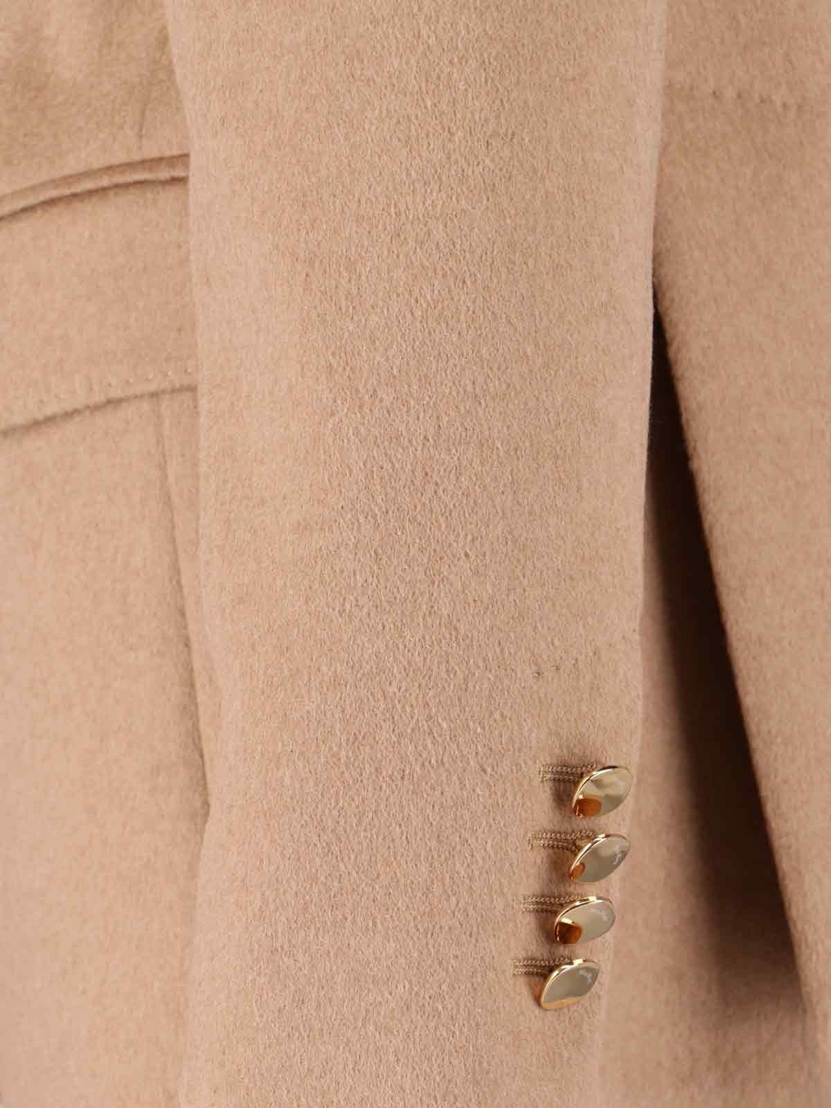 DOUBLE-BREASTED CAMEL BLAZER - 3