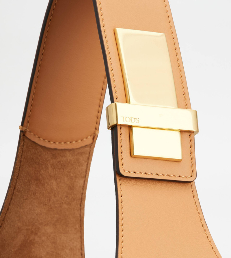 TOD'S DI BAG FOLIO SHOULDER BAG IN LEATHER SMALL - BROWN 7