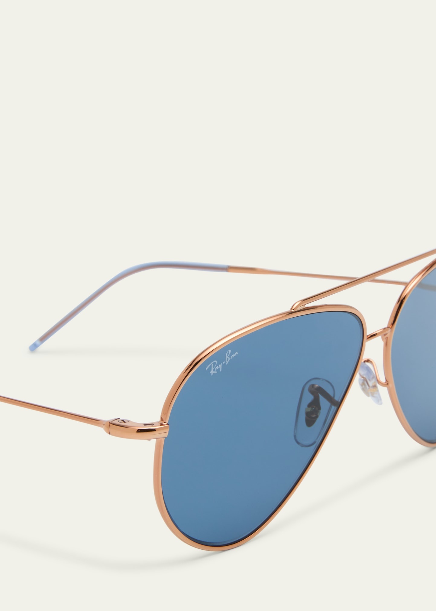 Golden Metal & Plastic Aviator Sunglasses - 5