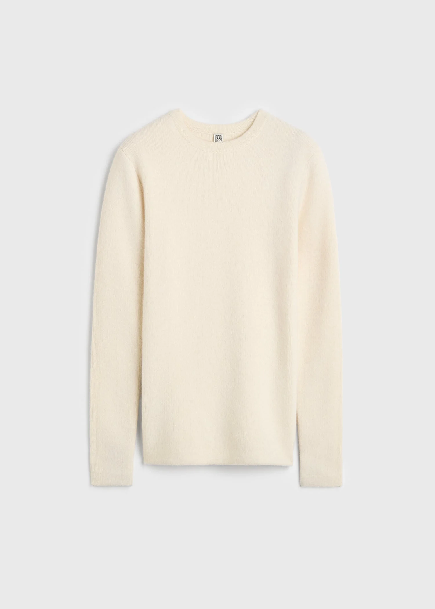 Structured crew knit ecru - 1
