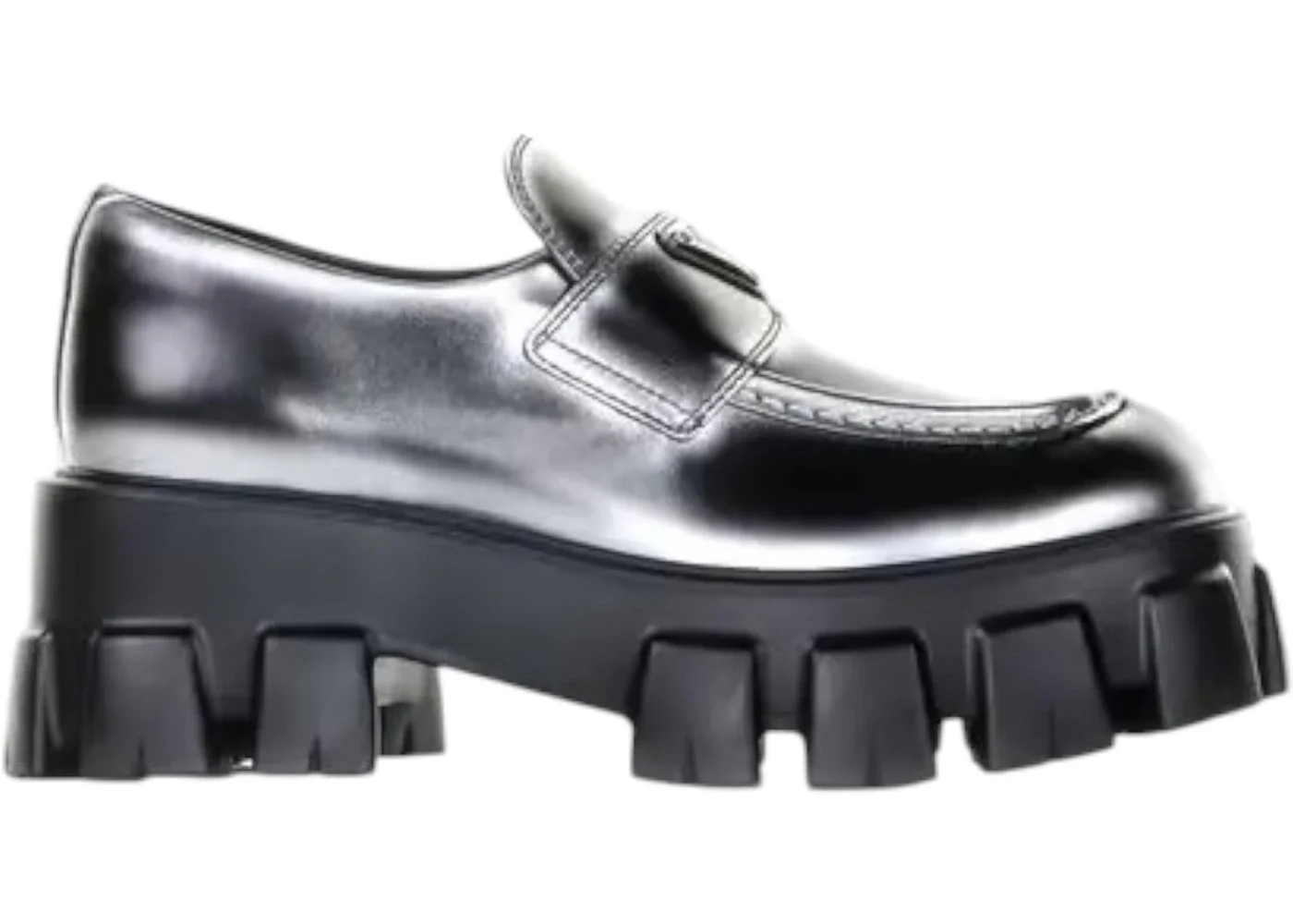 Prada Monolith Loafer Nero Argento (Women's) - 1