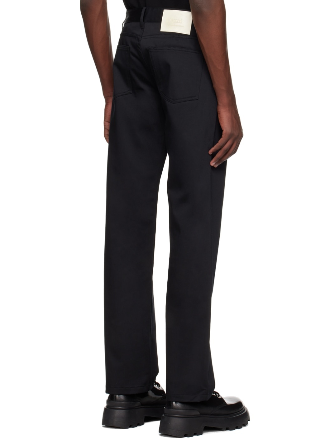 Black Straight-Leg Trousers - 3