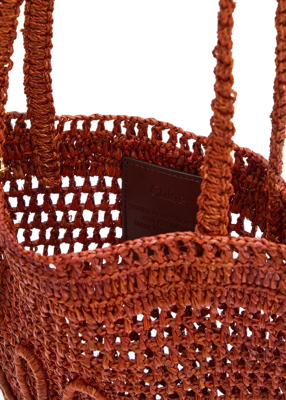 Chloe Summer Banana Logo Raffia Tote - 4