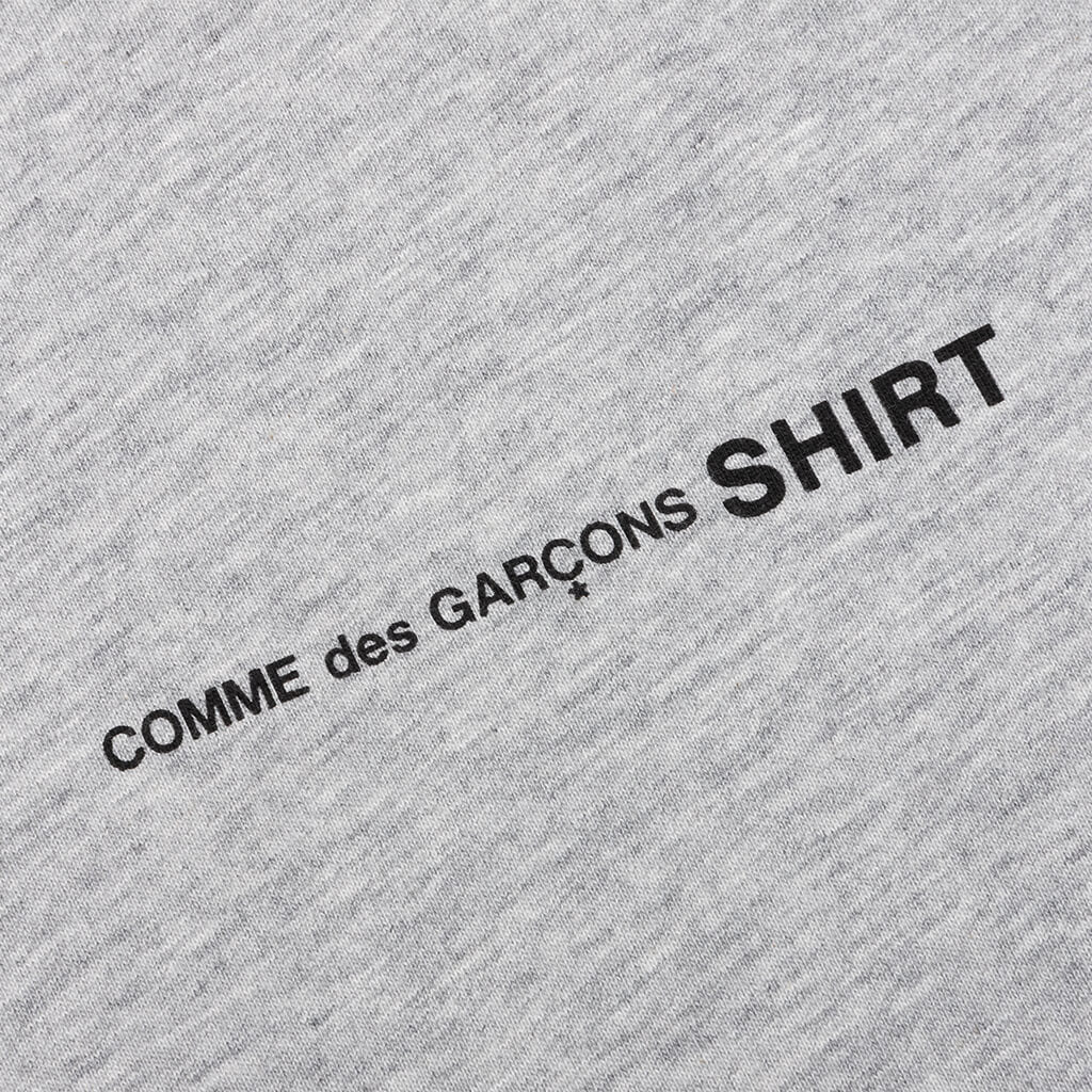 COMME DES GARCONS SHIRT L/S CHEST LOGO TEE - GREY - 3