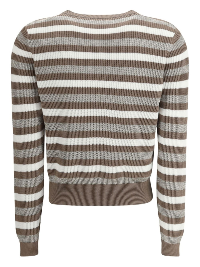 Brunello Cucinelli striped ribbed sweater outlook