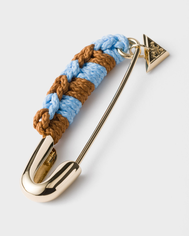 Prada Metal safety pin brooch outlook