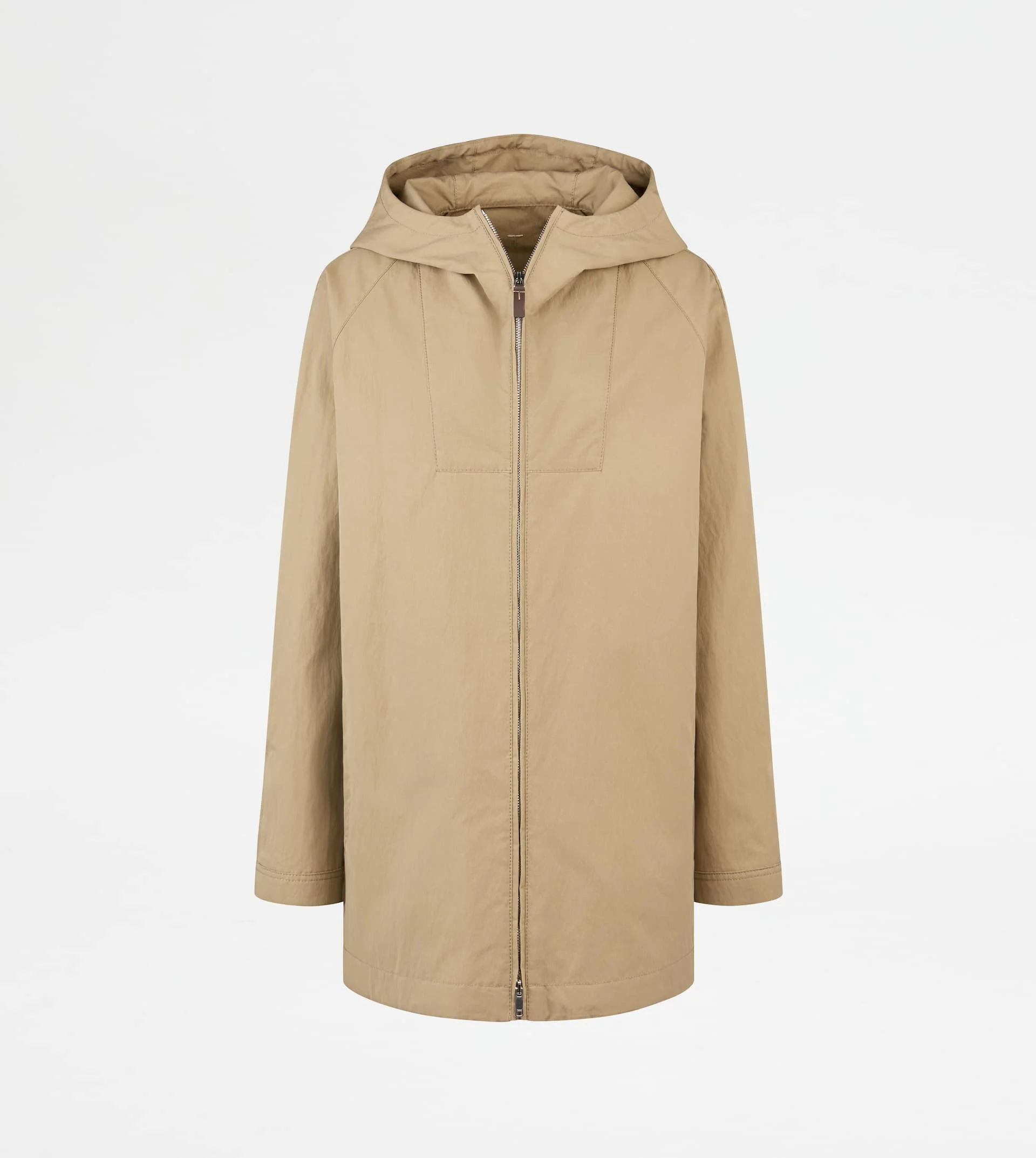 WINDBREAKER IN TECHNICAL COTTON - BROWN - 1