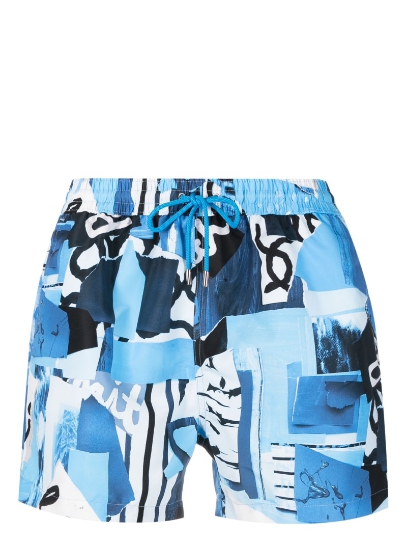 graphic-print swim shorts - 1