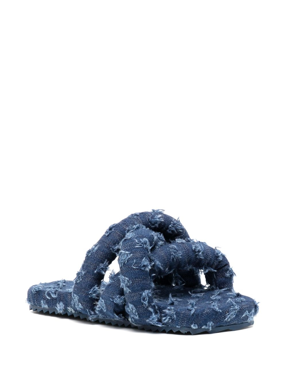 Tyre padded denim slides - 2