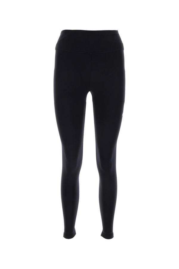 Black stretch nylon leggings - 1