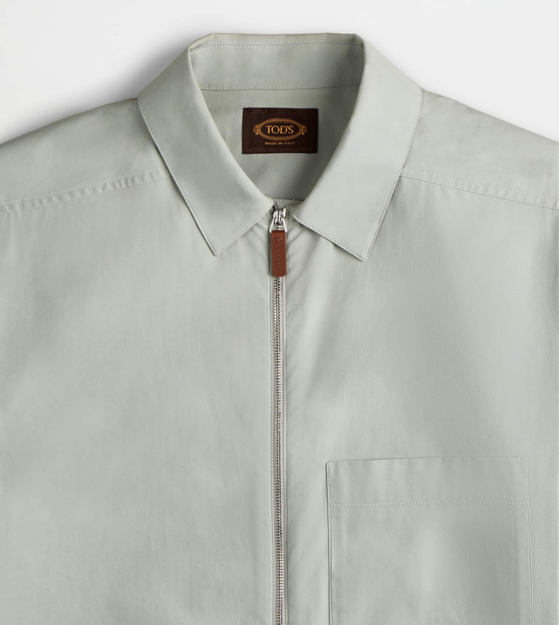 ZIPPED SHIRT JACKET - GREY 8