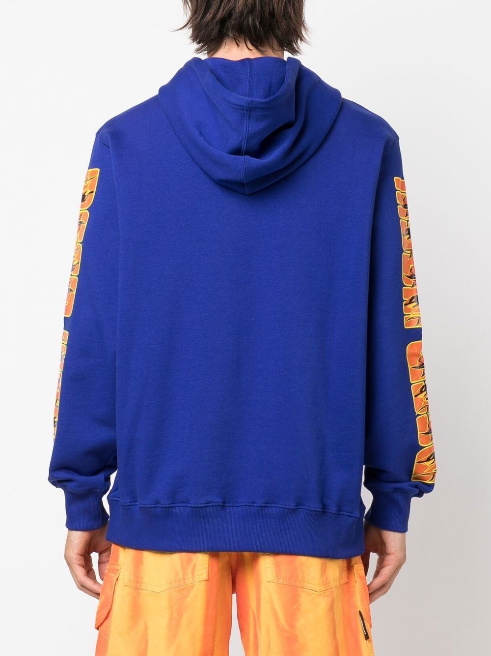 logo-print drawstring hoodie - 4