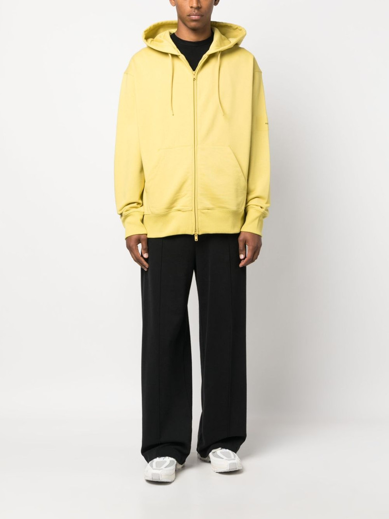 Y-3 logo-patch organic-cotton hoodie outlook