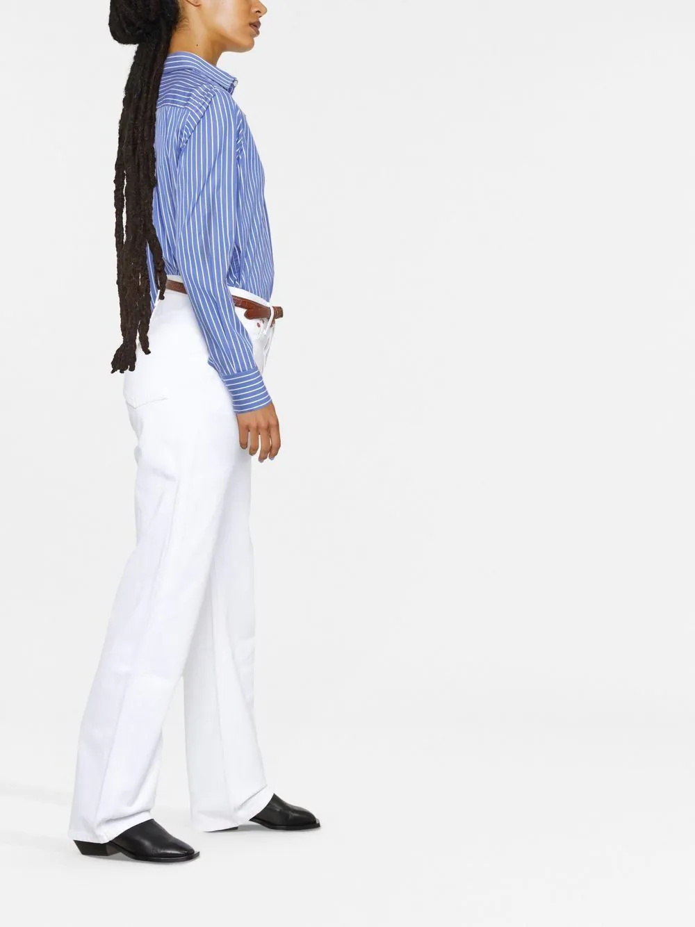 high-waisted flared-leg jeans - 3