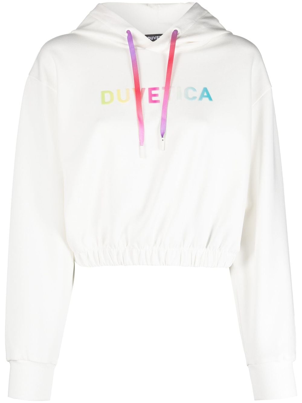 logo-print cropped hoodie - 1