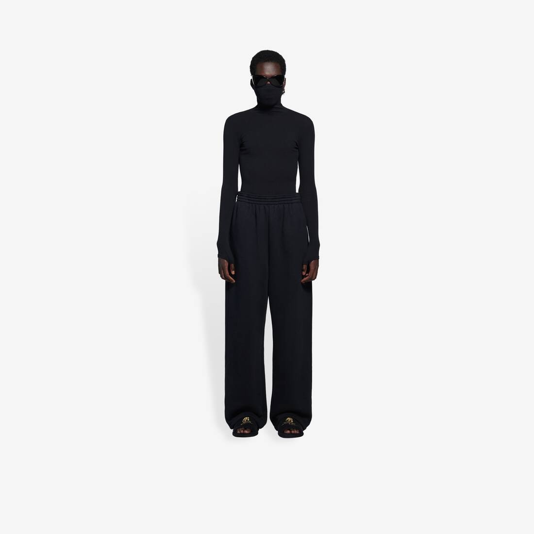 Men's Mask Turtleneck in Black - 5