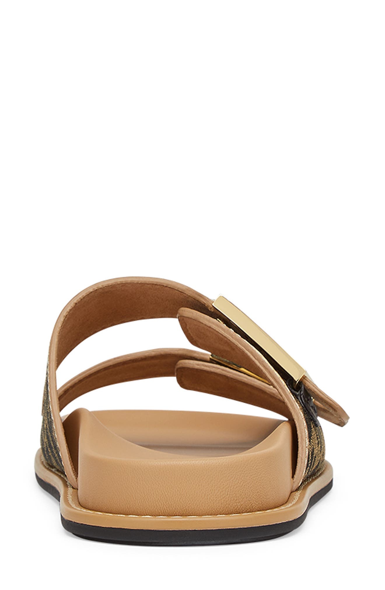 Fendi Feel Busbet Baguette Dual Strap Slide Sandal in Tobacco Nero at Nordstrom - 4