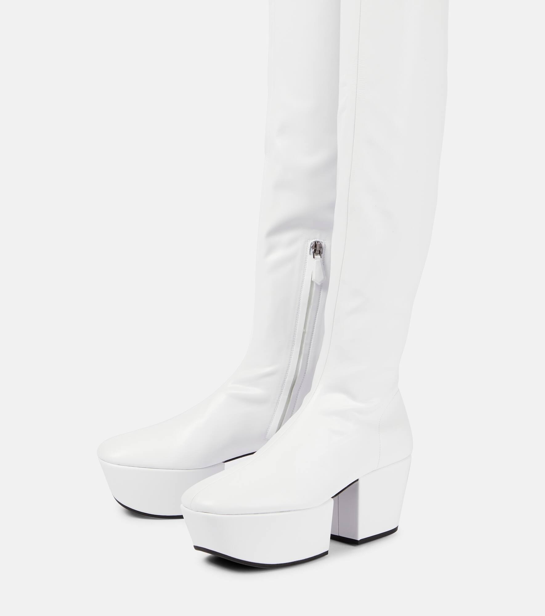 Faux leather over-the-knee boots - 5