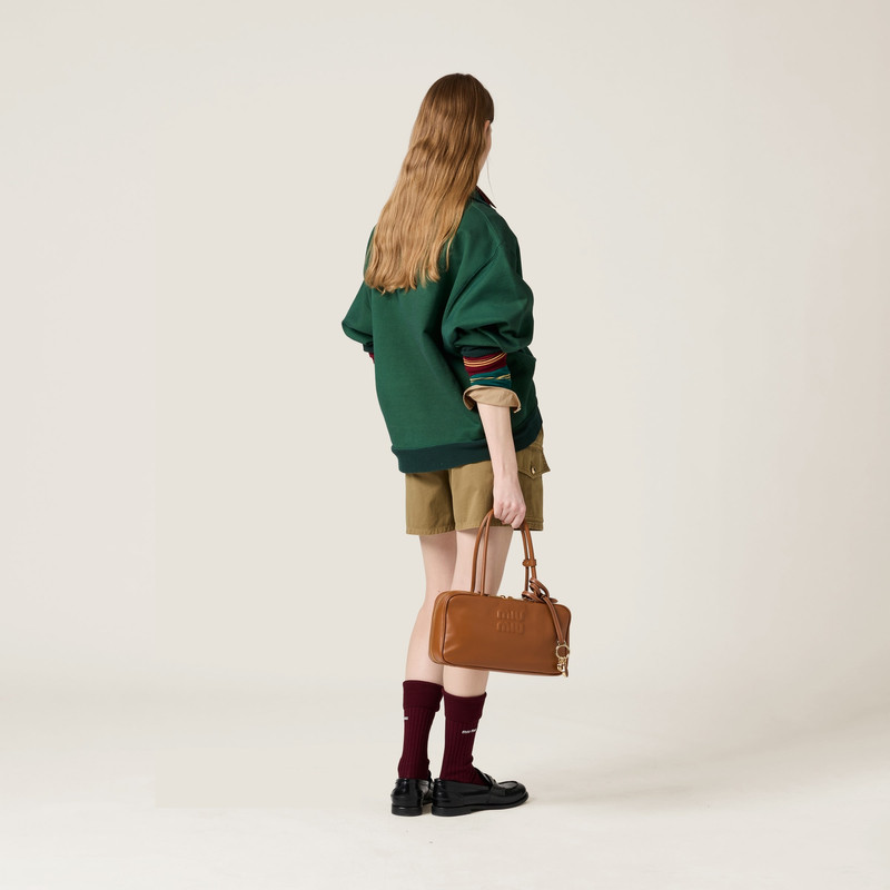 Garment-dyed cotton satin shorts 3