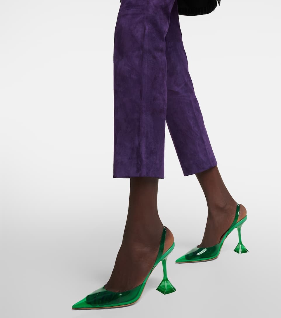 Holli Glass PVC slingback pumps - 4