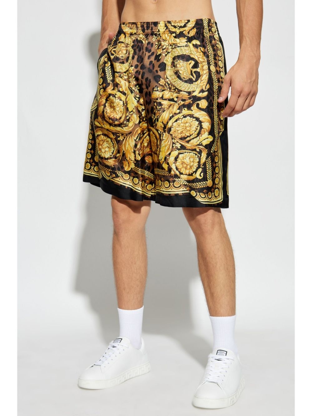 Barocco silk shorts - 3