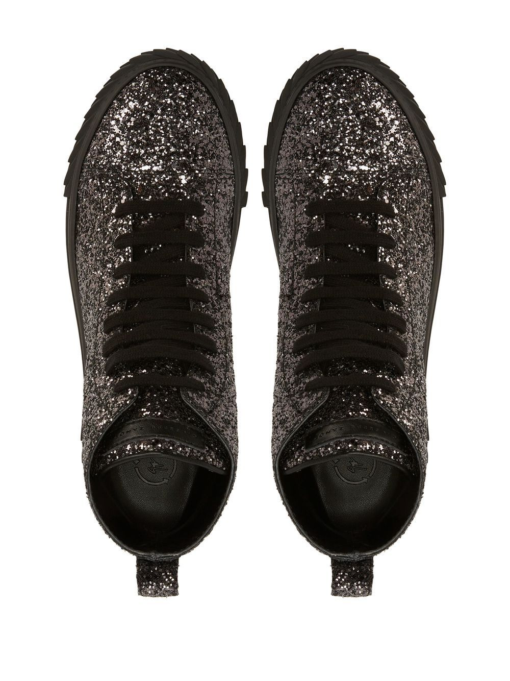 Ecoblabber glitter high-top sneakers - 4