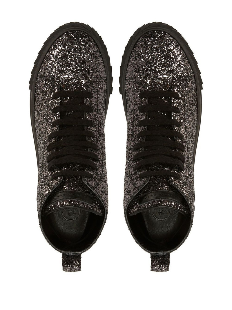 Ecoblabber glitter high-top sneakers 4